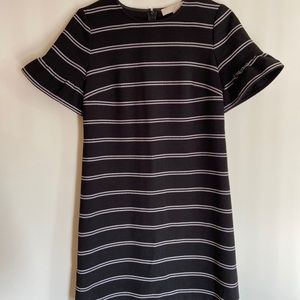 NBW Black and White Striped LOFT Dress